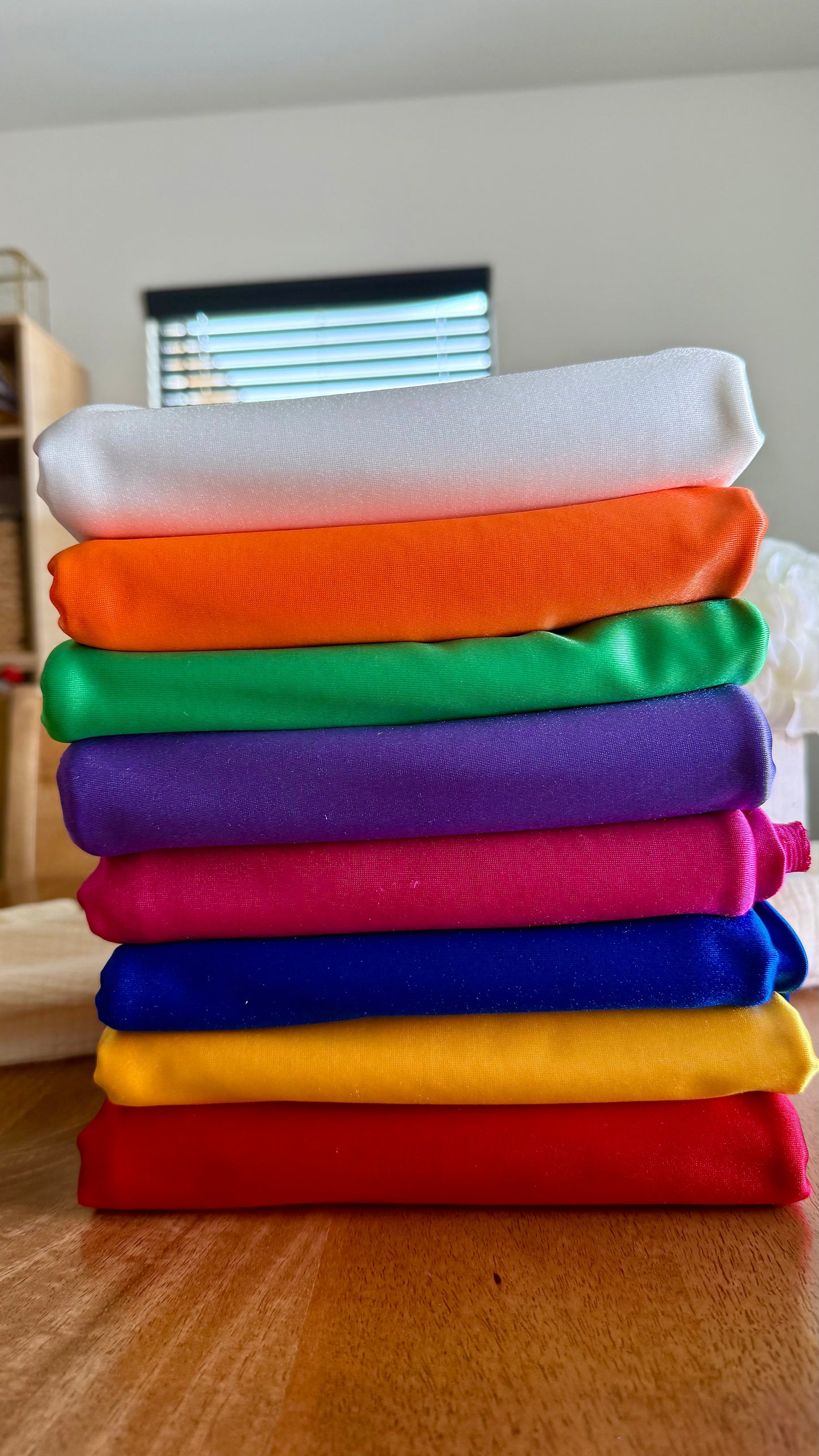 Satin casino Spandex summer colors