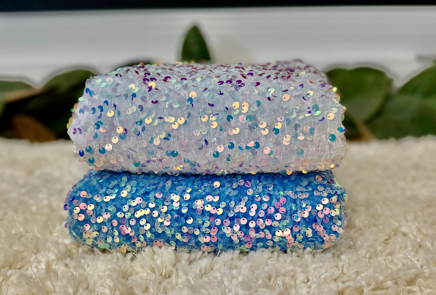Sequin bundle one HALF yard per each/10 half yards