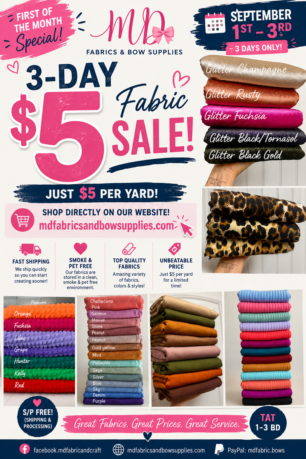 Sale!! only $5 per Yard!!