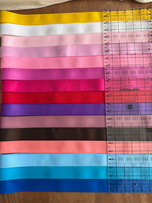 Ribbon package 

16 colors 1.5”

5 yards per color