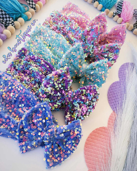 Sequin bundle one HALF  yard per each/10 half yards