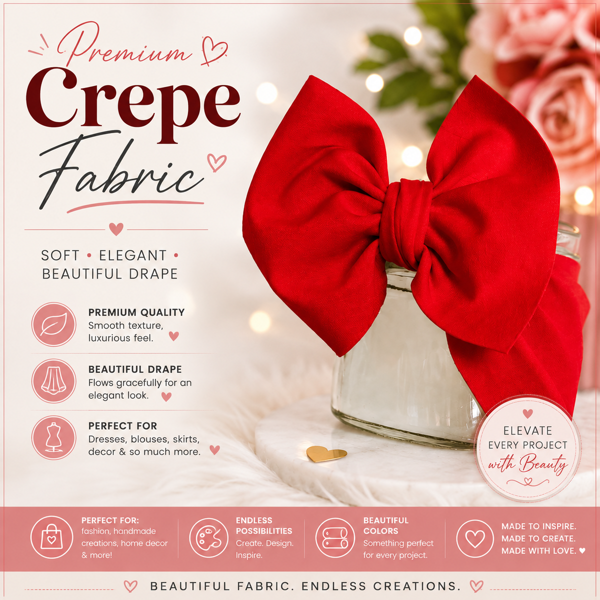 Seasonal Crepe Fabric Bundle