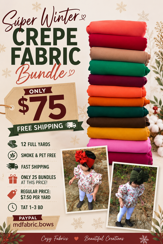 Súper Winter  Crepe Fabric Bundle